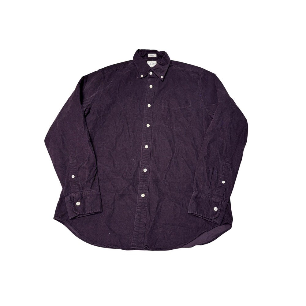 J.Crew Mens Classic Fit Corduroy Button Down Shirt Purple CM389 Size M